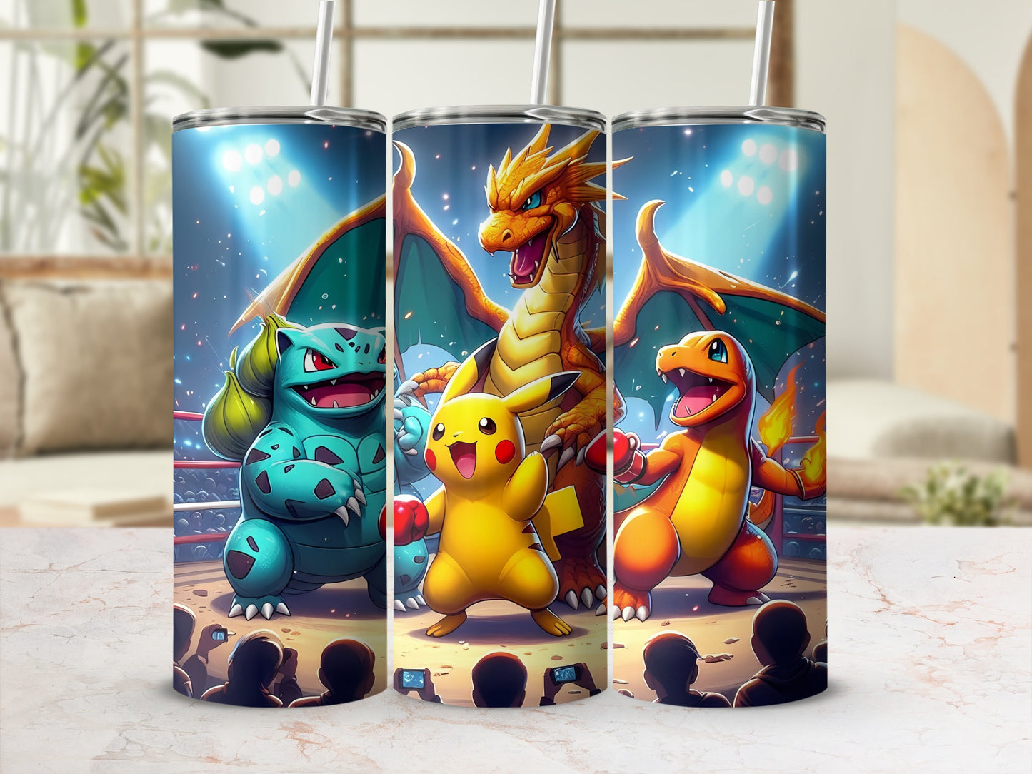 Vibrant Tumblers Featuring Iconic Battle Scene