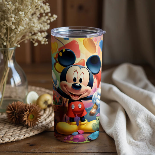 Colorful Mickey Mouse Themed Drinkware Tumbler