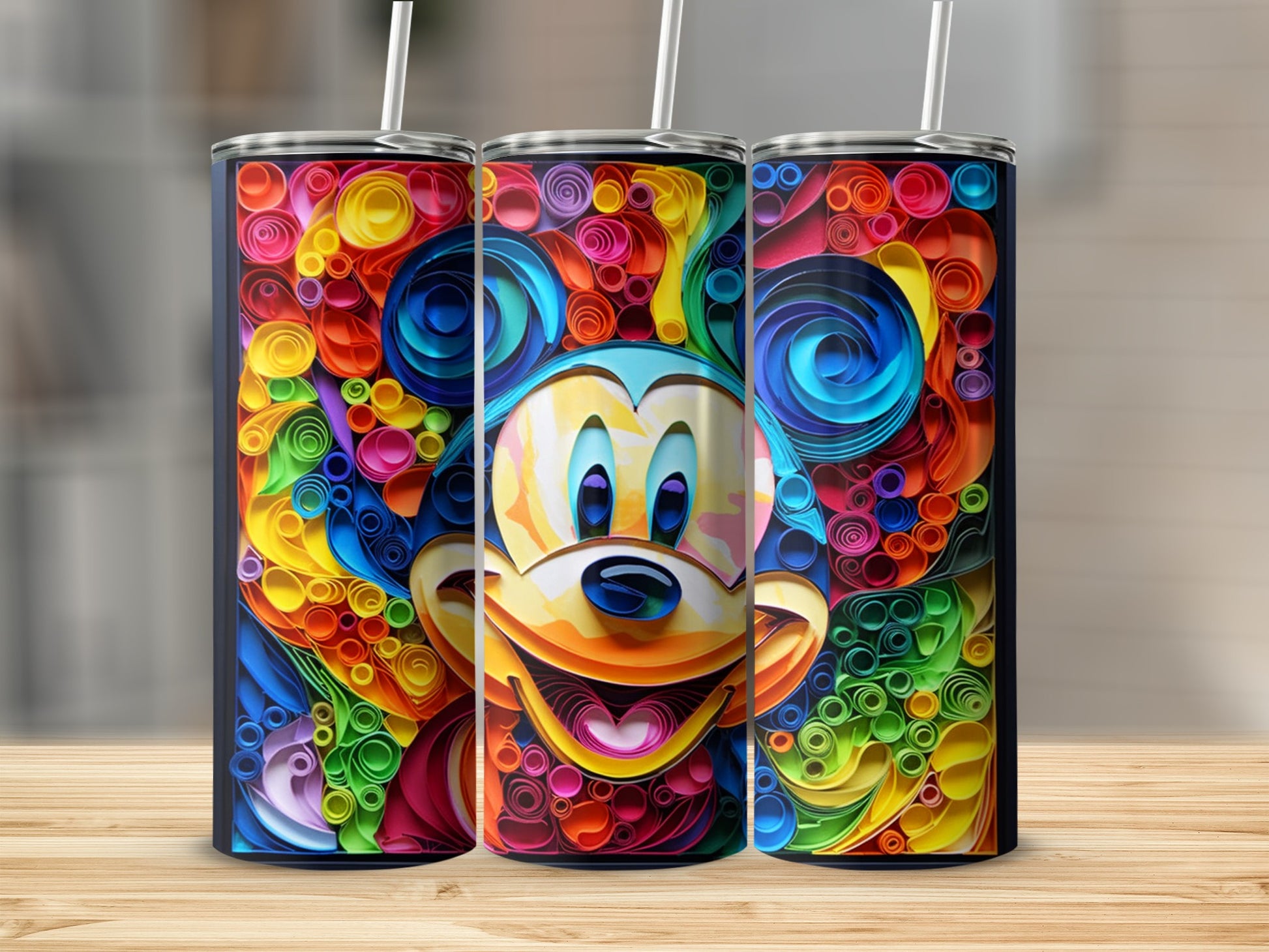 Colorful Quilling Art Character Tumbler Product