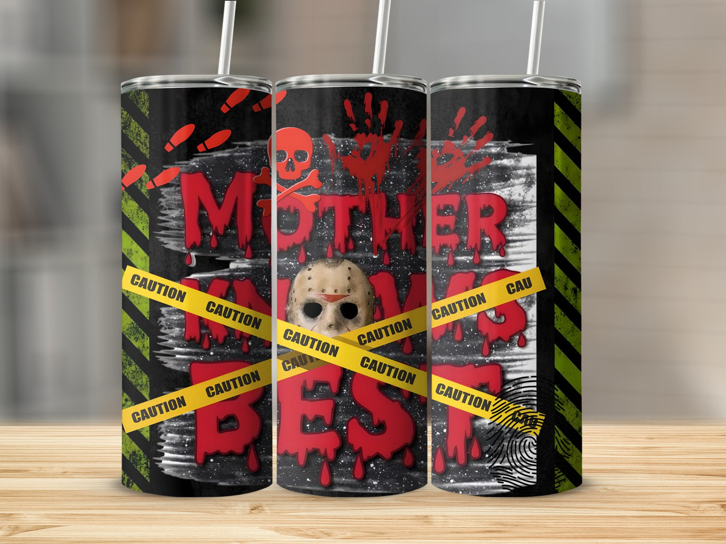 Horror Themed Mother Knows Best Tumbler Cup