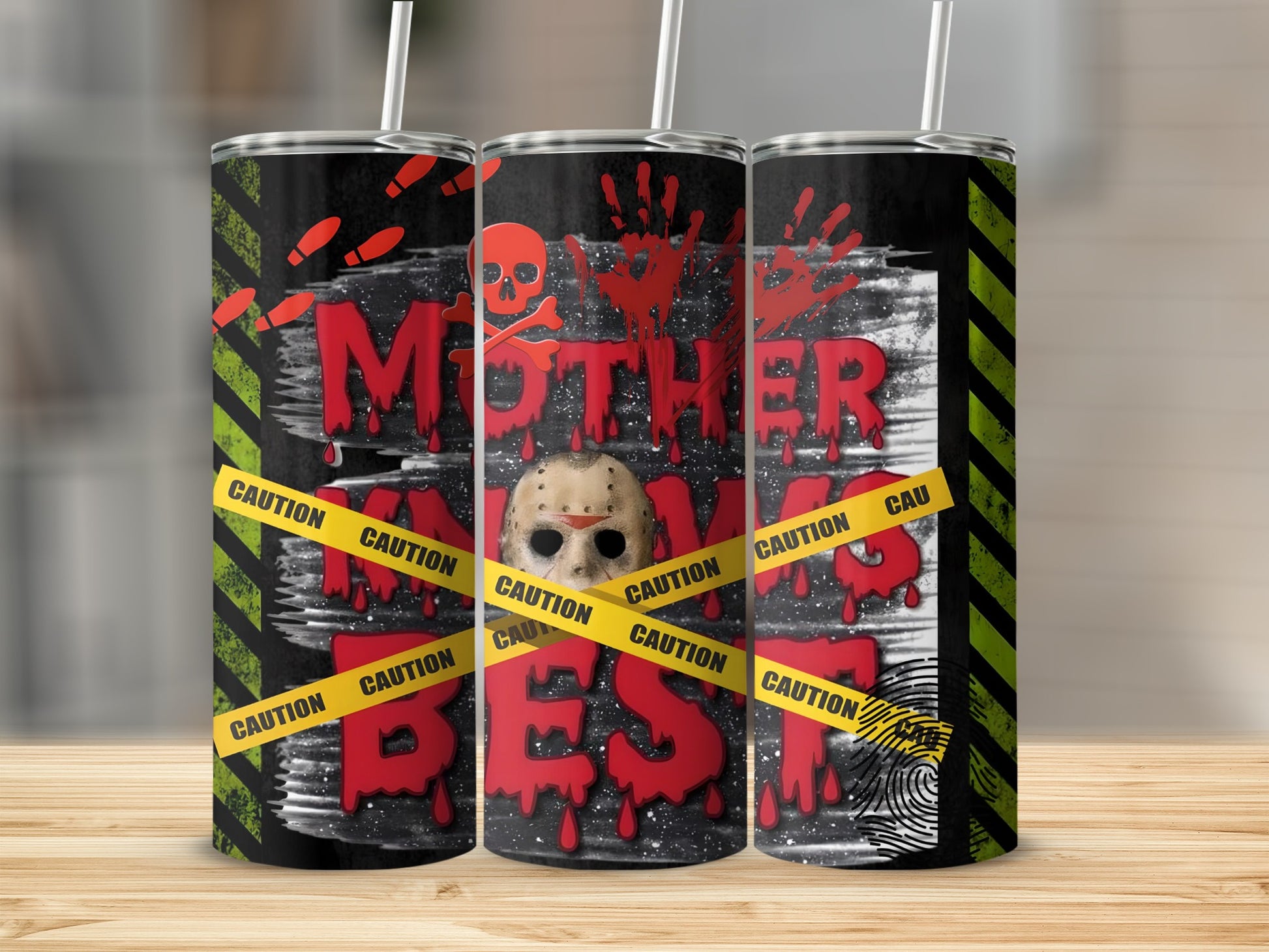 Horror Themed Mother Knows Best Tumbler Cup