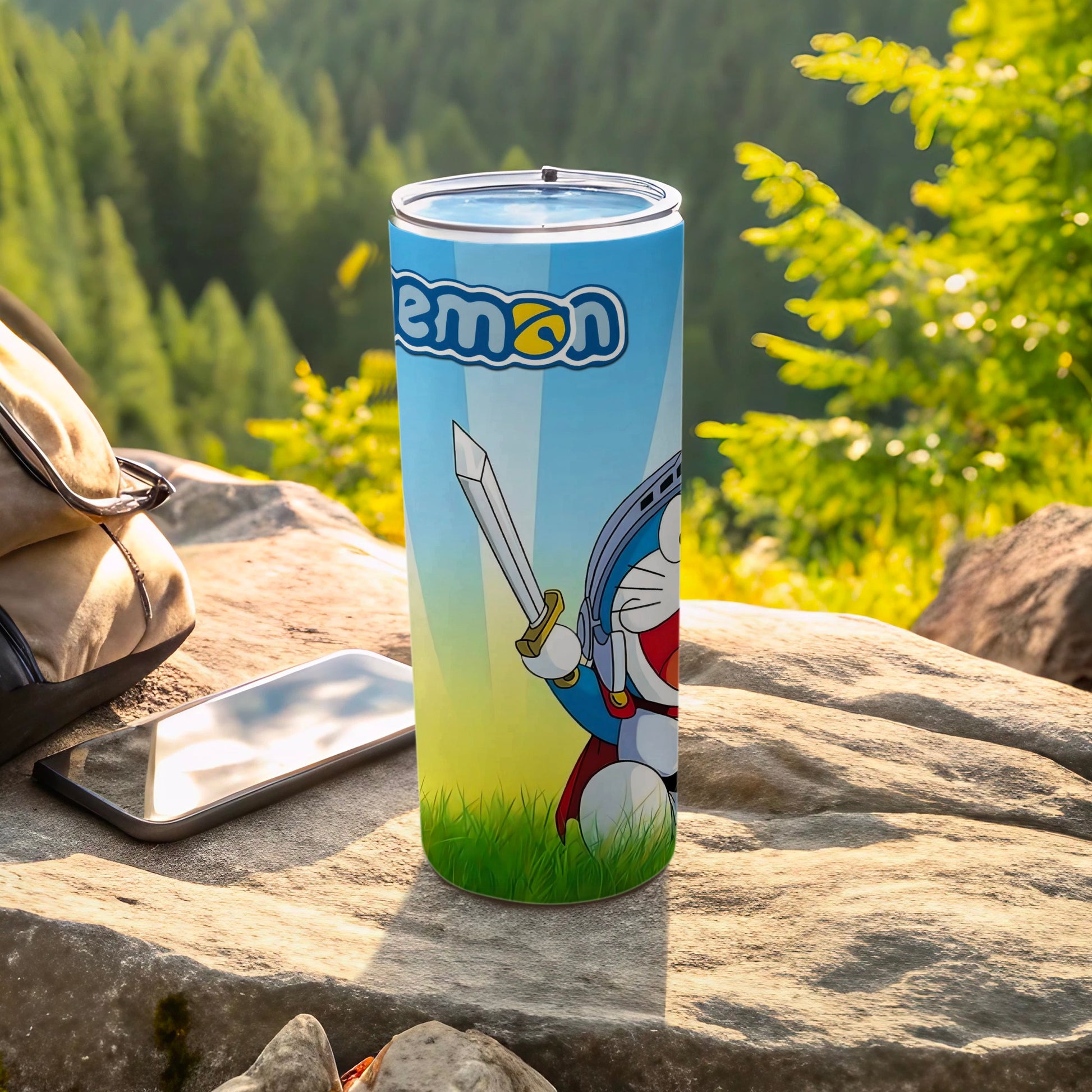 Cartoon Knight Design Insulated Tumbler Travel Mug