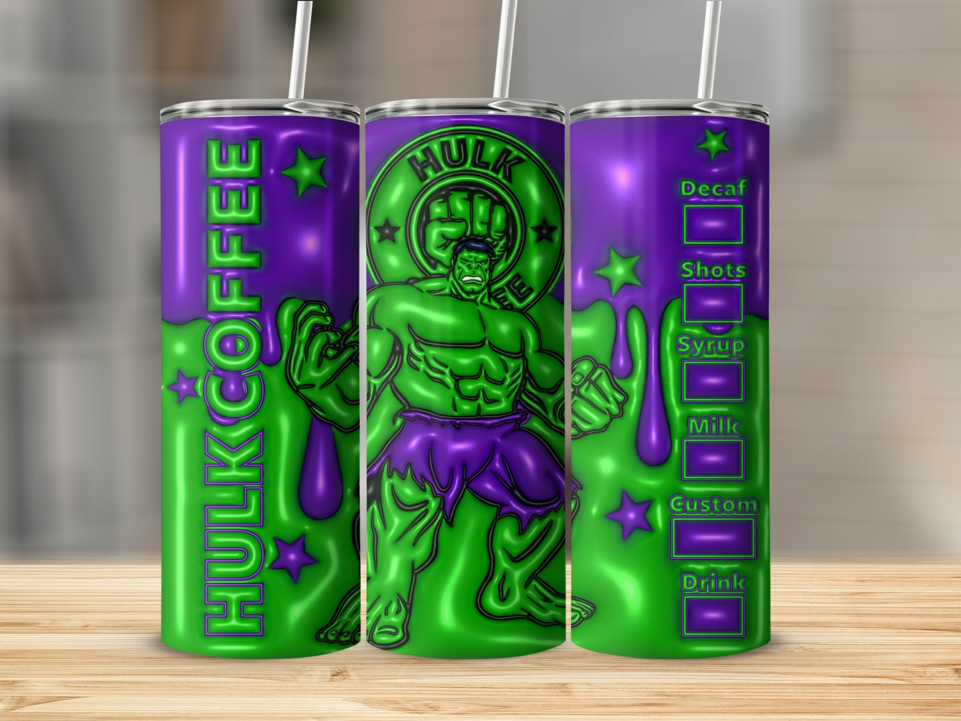 Hulk Coffee Design Tumbler featuring Hulk Hero Graphic