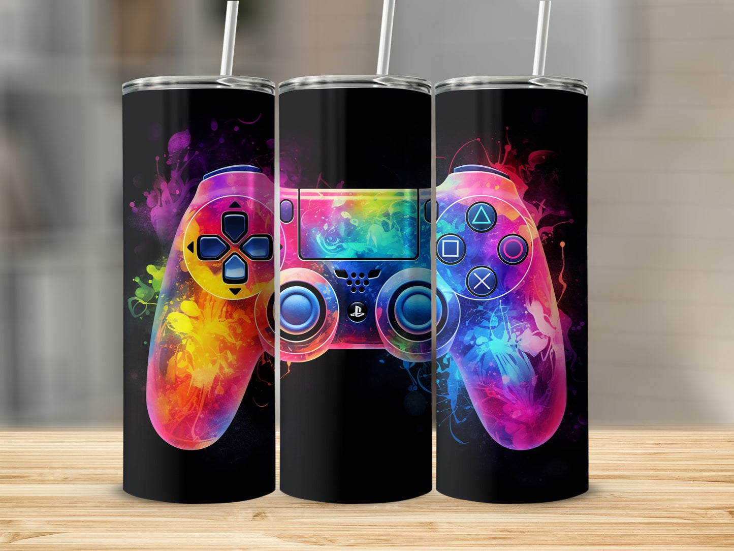 Vibrant Gaming Controller Theme Insulated Tumbler Product