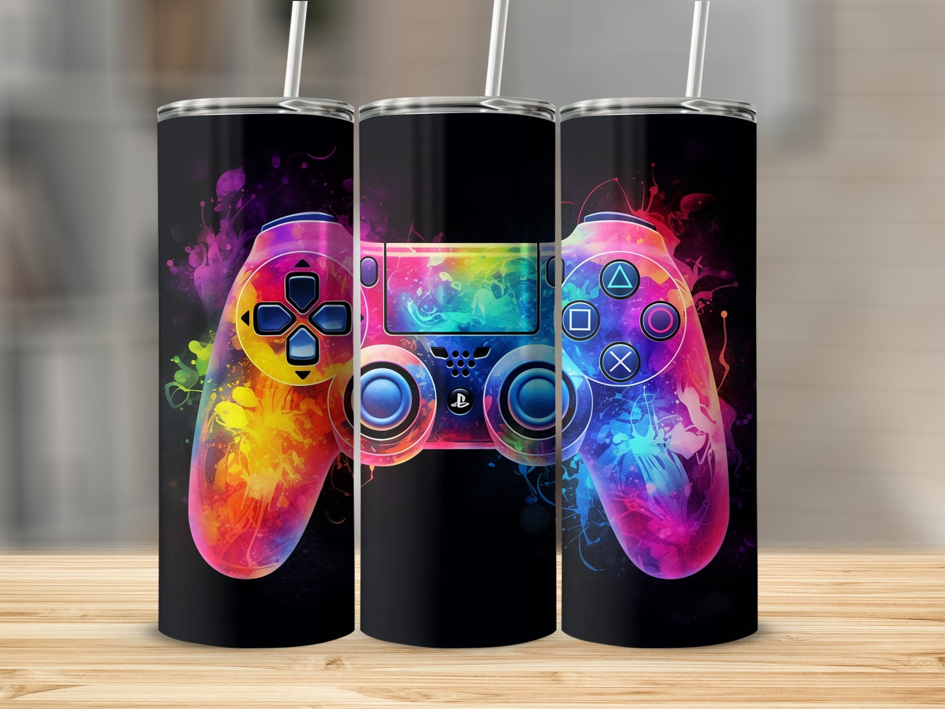 Vibrant Gaming Controller Theme Insulated Tumbler Product