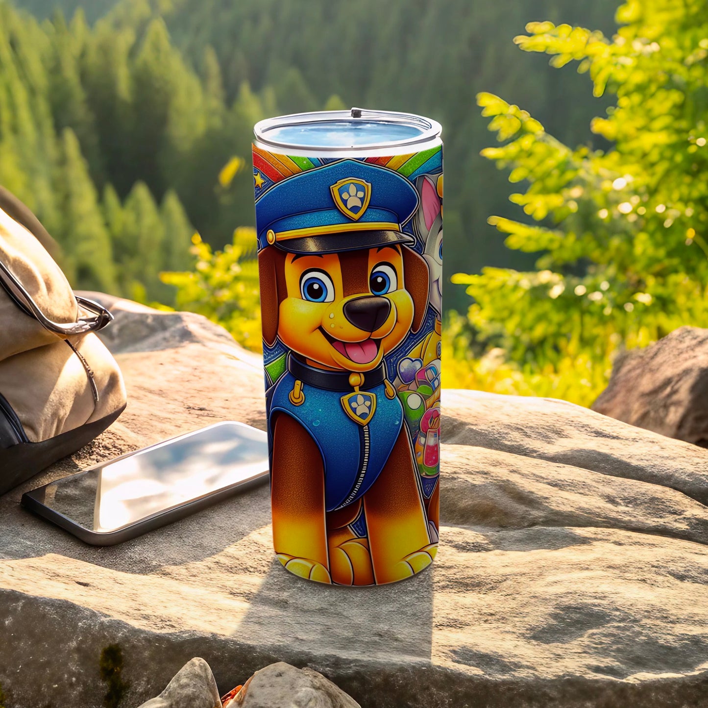 Colorful Cartoon Patrol Dog Insulated Travel Tumbler product