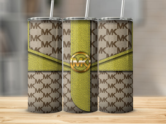 Stylish MK Monogram Mint Green Pattern Tumbler