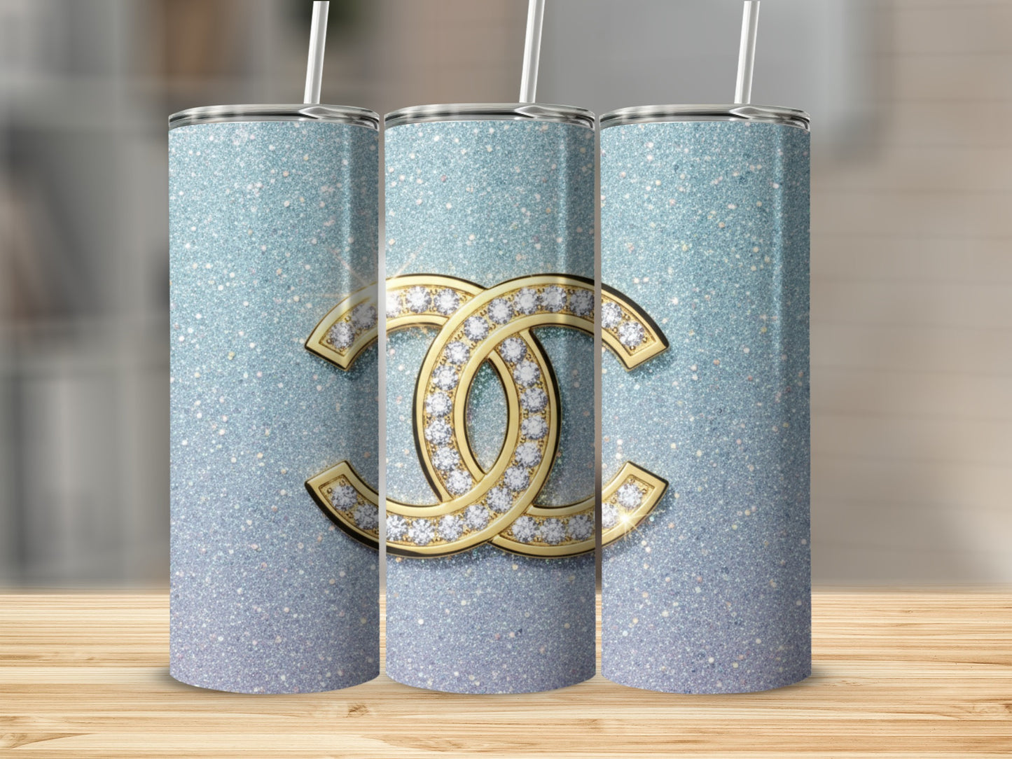 New Chanel-Wanna-be/Inspired- By Tumbler Designs Sparkling Pattern Tumblers