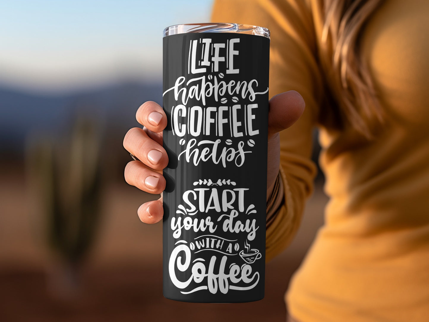 Life Happens Coffee Helps Insulated Tumbler