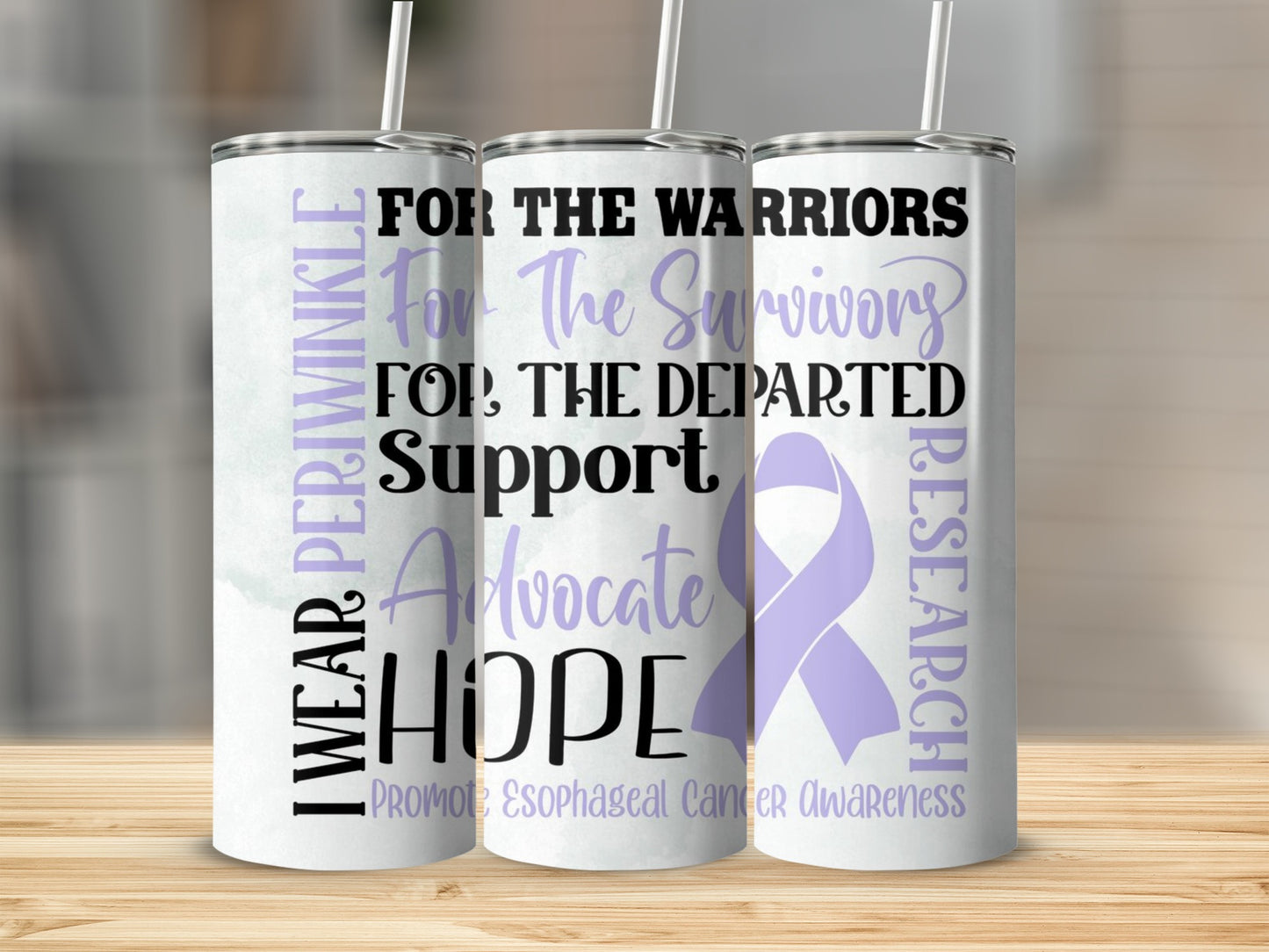 Esophageal Cancer Awareness Stainless Steel Tumbler