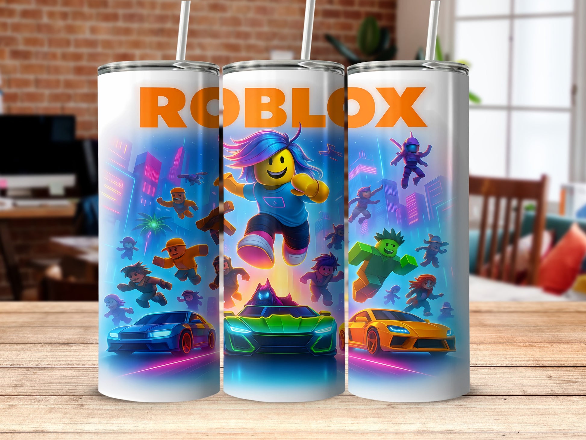 Roblox Theme Custom Printed Tumbler for Kids product