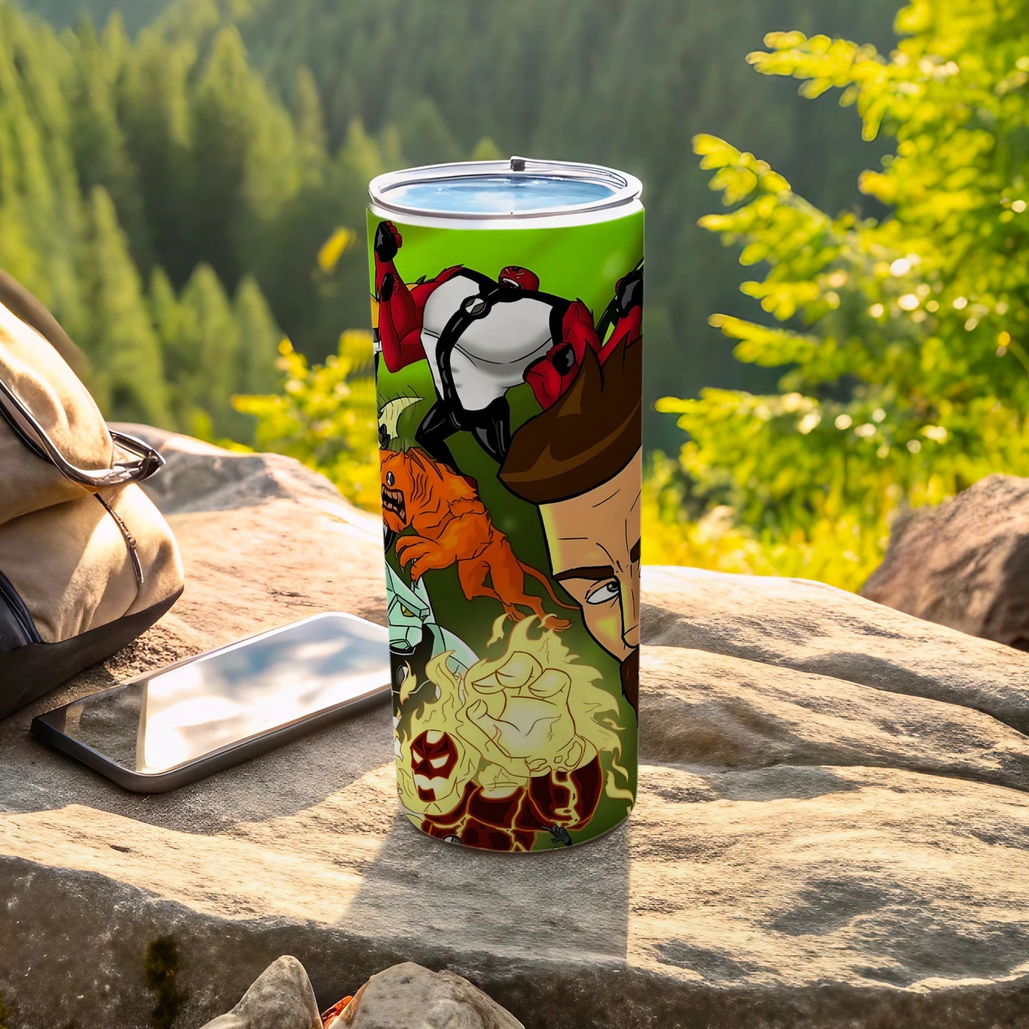 Vibrant Comic Character Art Stainless Steel Tumbler
