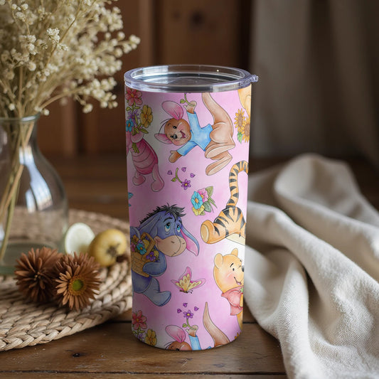 Colorful Winnie Friends Tumbler With Lid