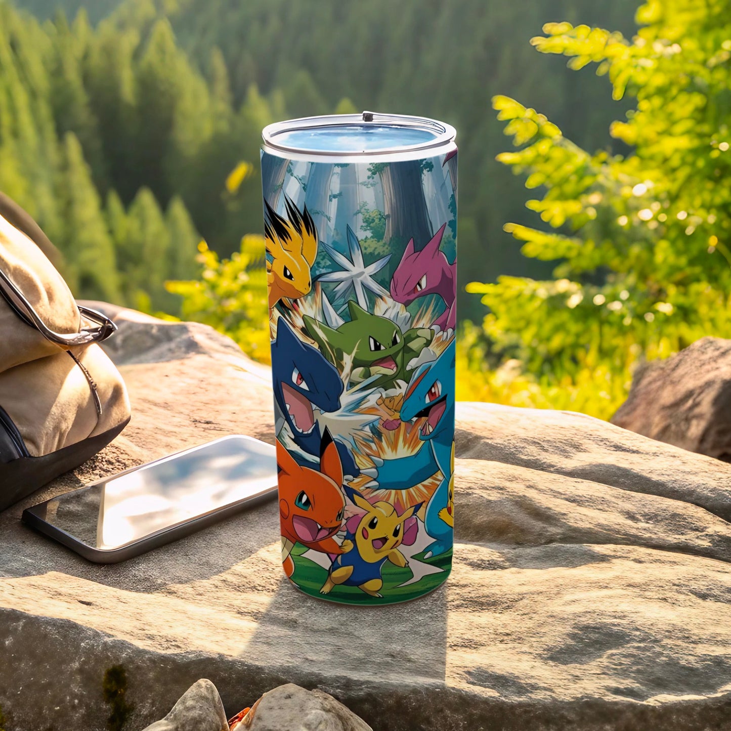 Pokemon Characters Battle Scene Travel Tumbler