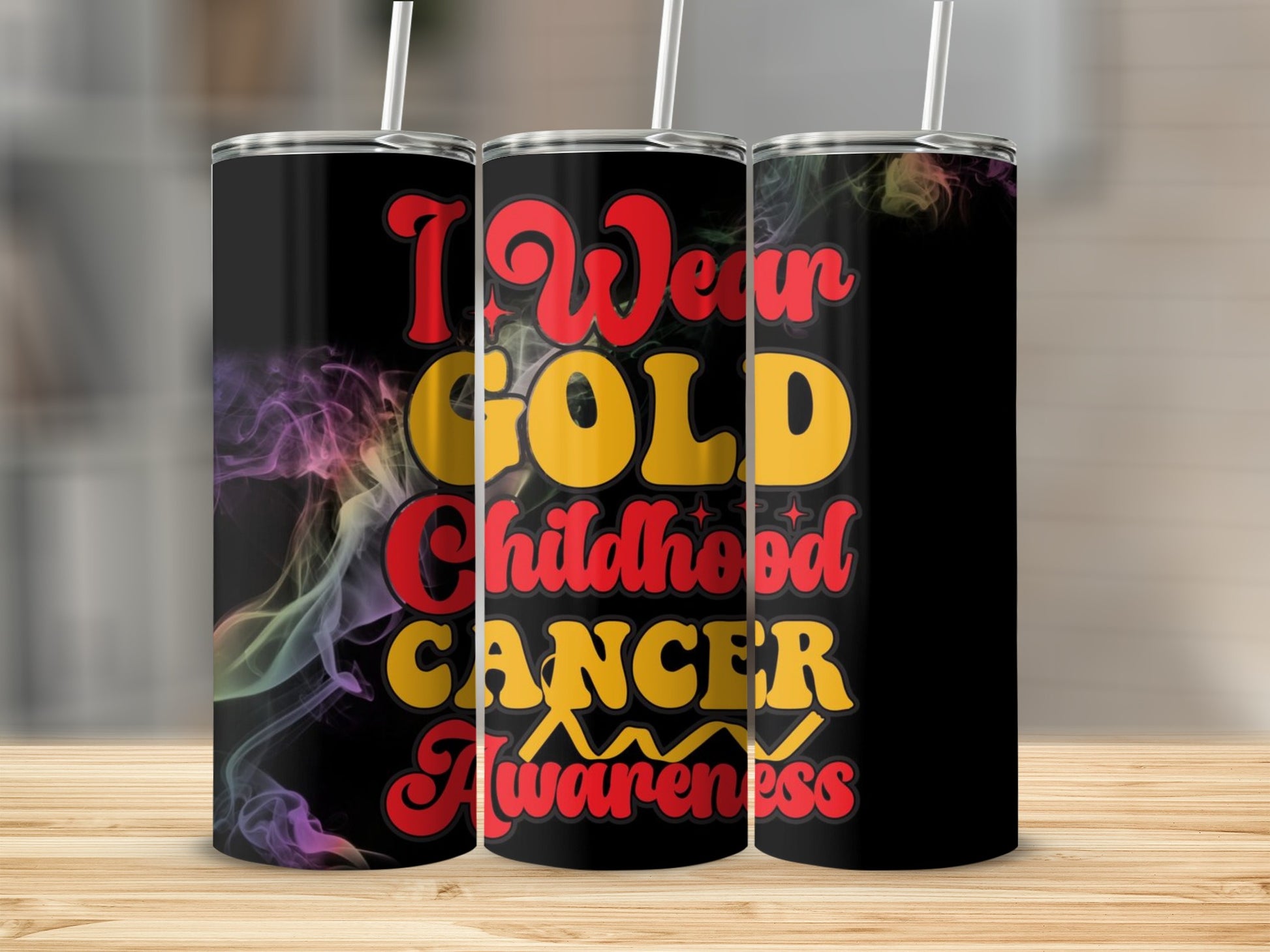 I Wear Gold Childhood Cancer Awareness Tumbler