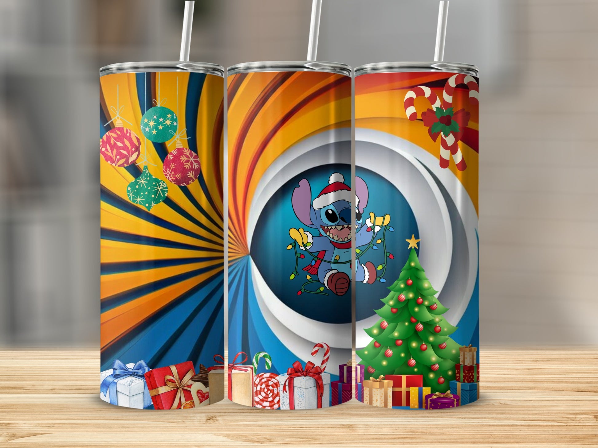 Christmas Festive Tumblers with Holiday Designs
