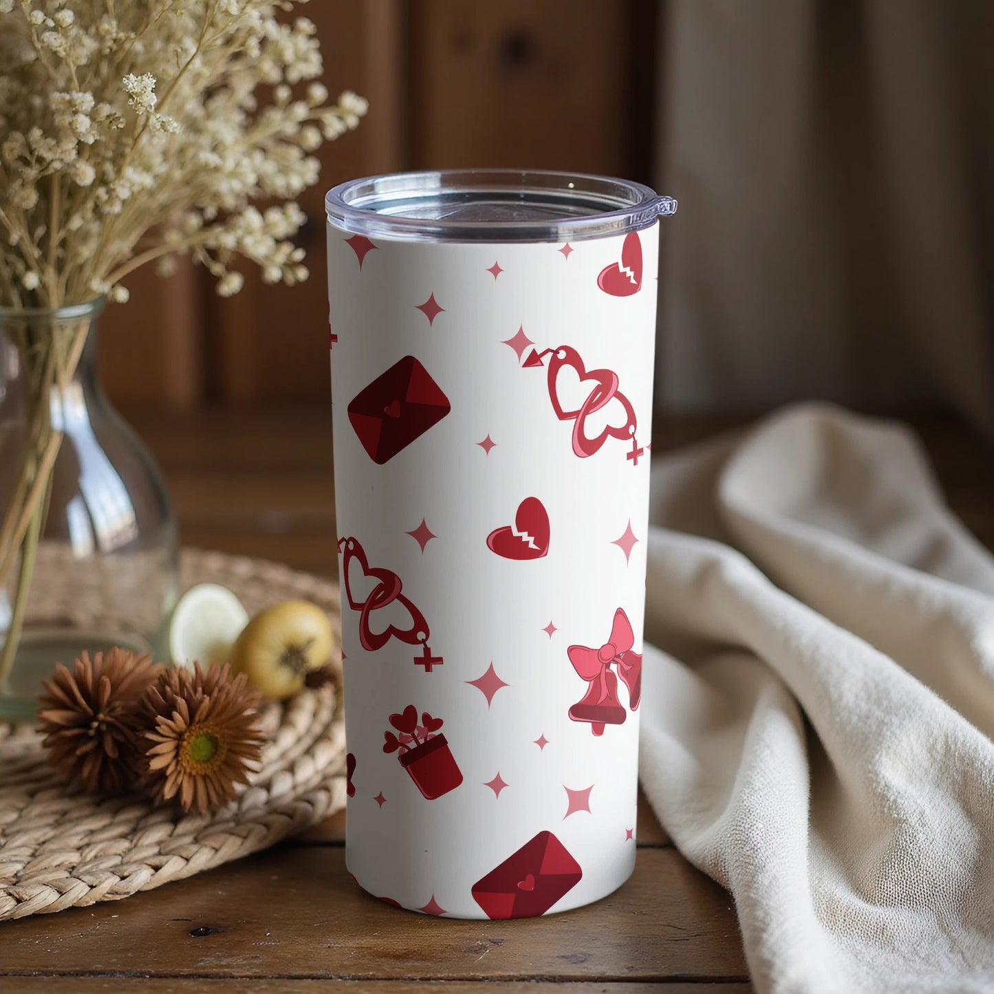 Valentine's Day Theme Insulated Tumbler with Cover