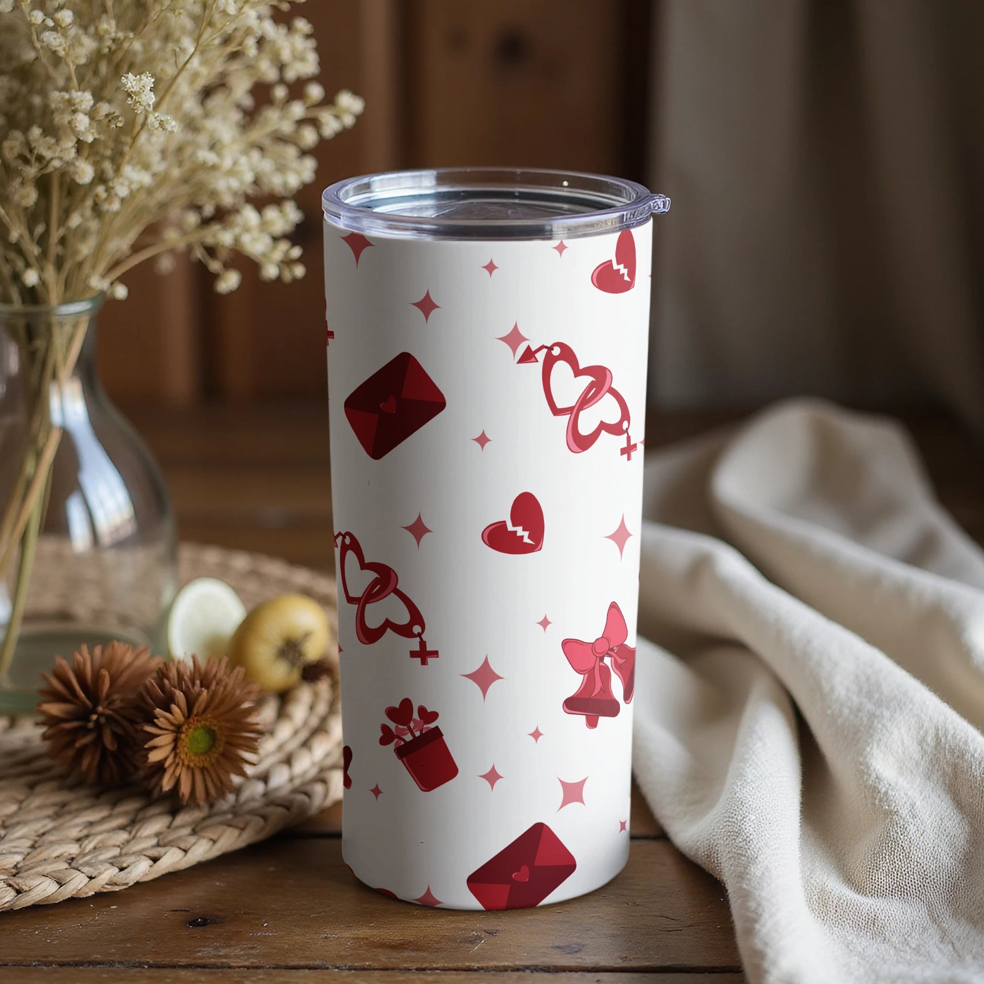 Valentine's Day Theme Insulated Tumbler with Cover