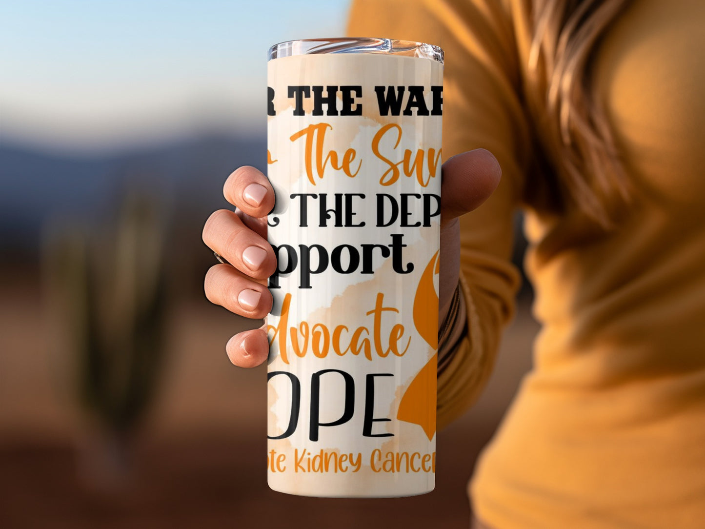 Kidney Cancer Awareness Advocate Hope Support Tumbler