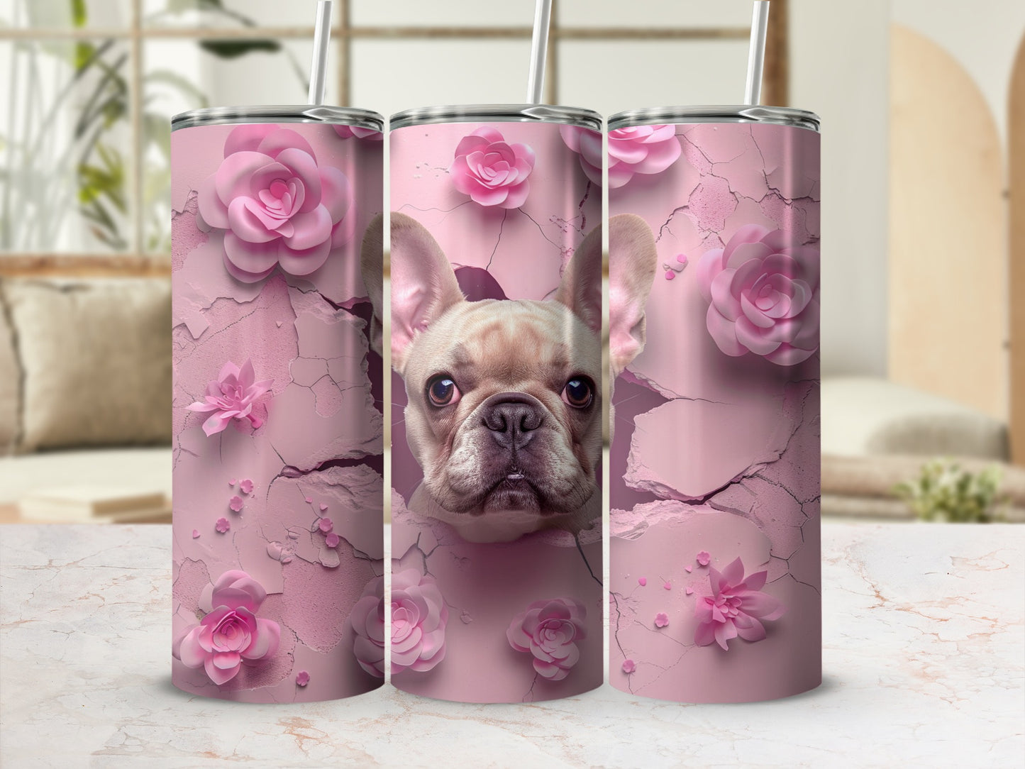 Pink Floral Cracked French Bulldog Cute Dog Tumbler product type
French Bulldog
Frenchie
Pink Dog
Floral Design
Rose Flowers
Cracked Wall
Cute Dog
Pet Lover Gift
Animal Print
Tumbler
Skinny Tumbler
Drinkware
Beverage Holder
Gift Idea
Puppy Lover
Aesthetic Art
Unique Design
Pink Aesthetic
Dog Mom Gift
Flower Power