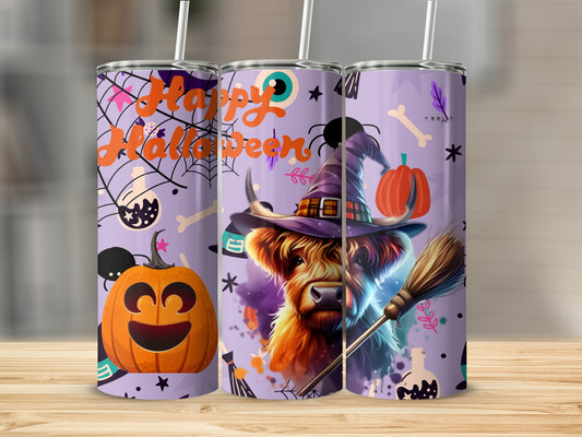 Happy Halloween Pumpkin Witch Design Tumbler