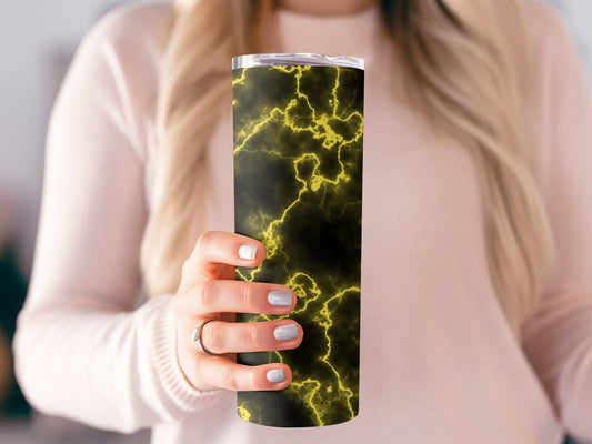 Electric Dark Gold Abstract Pattern Design Art Tumblers
