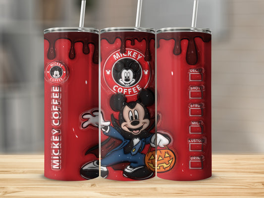 Mickey Coffee Tumbler with Halloween Design