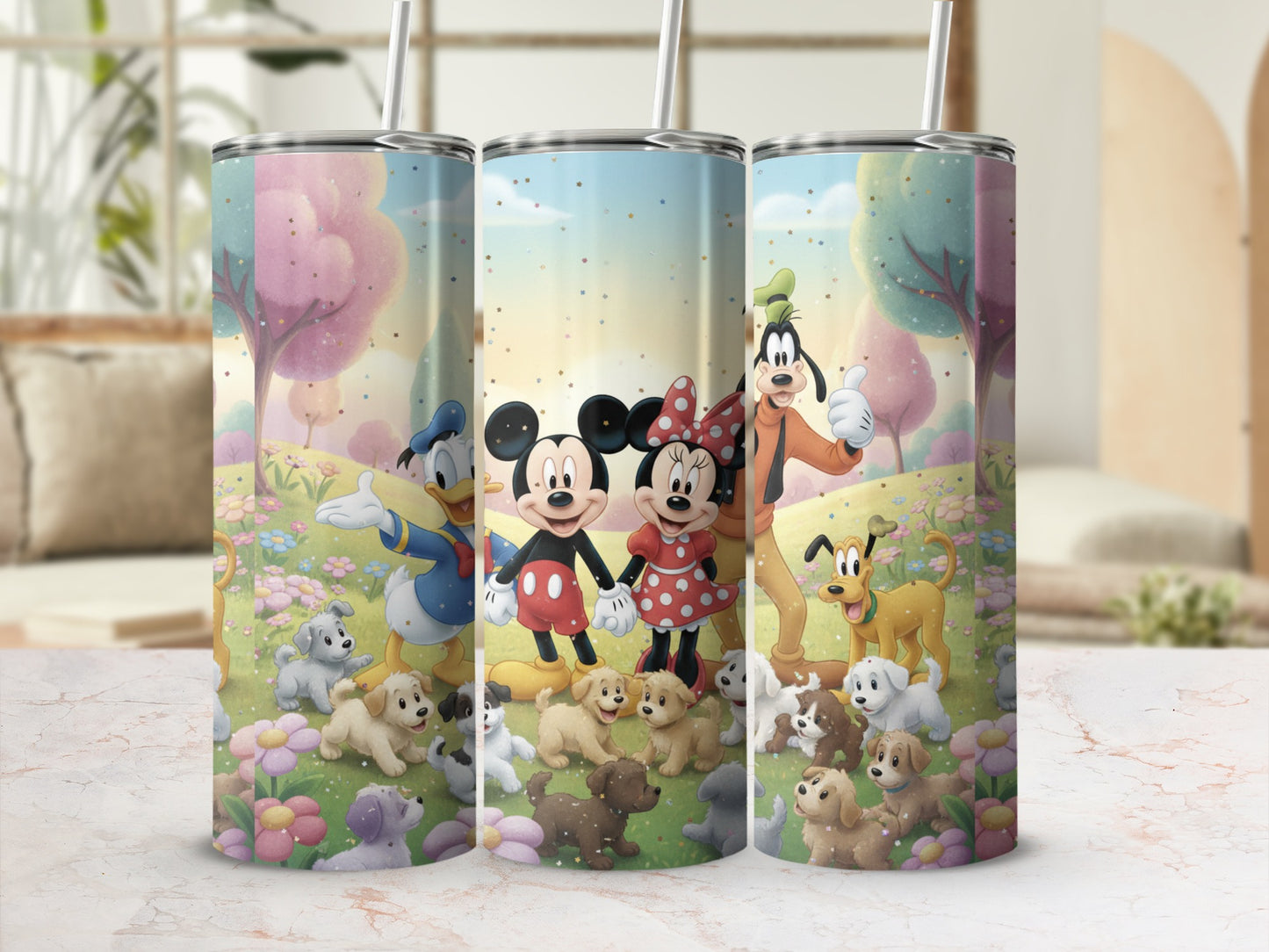 Disney Character Friends Themed Tumblers Set
