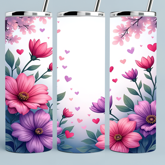 Purple and Pink Aster colorful tumbler