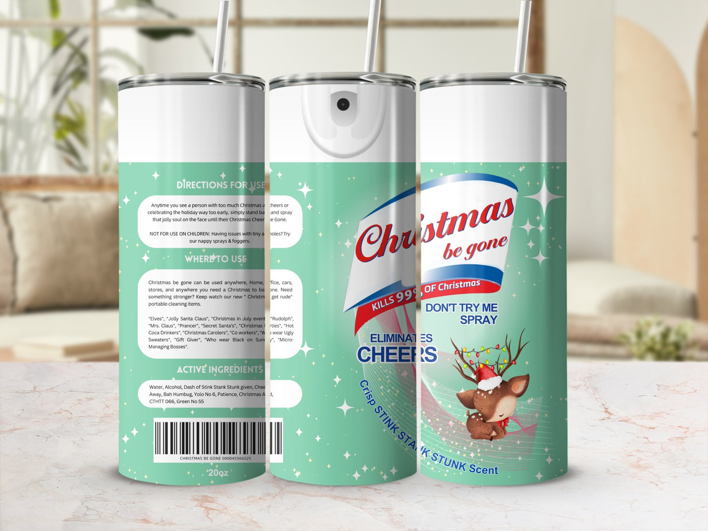 Christmas Be Gone Spray Eliminates Cheers 20oz