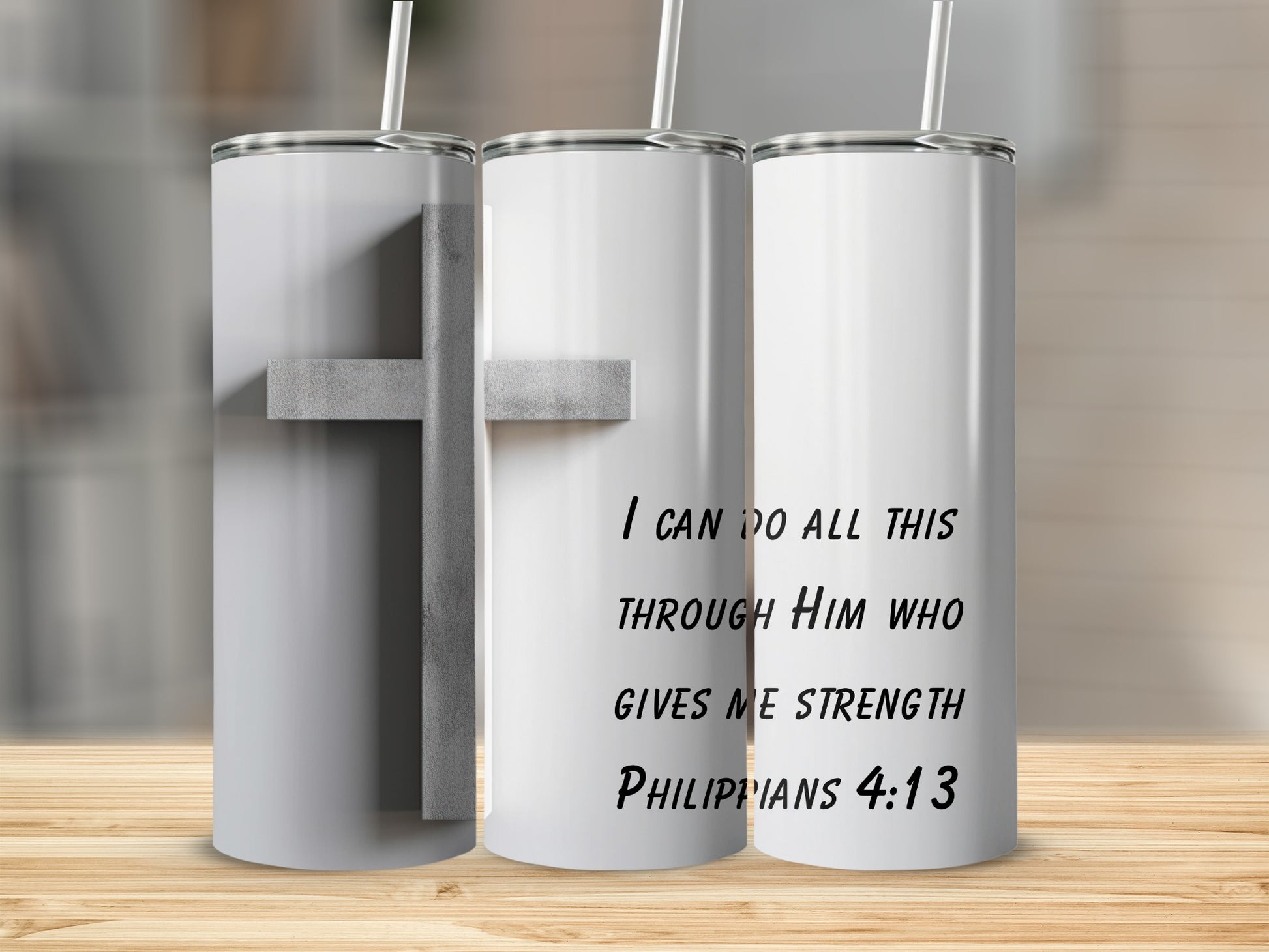Philippians 4 13 Bible Verse Insulated Tumbler Cup