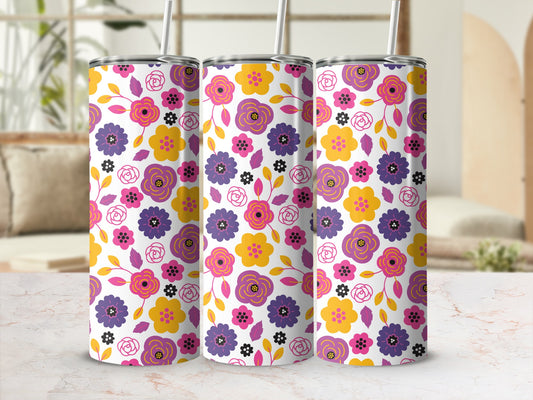 Colorful Floral Long-lasting Insulated Tumbler