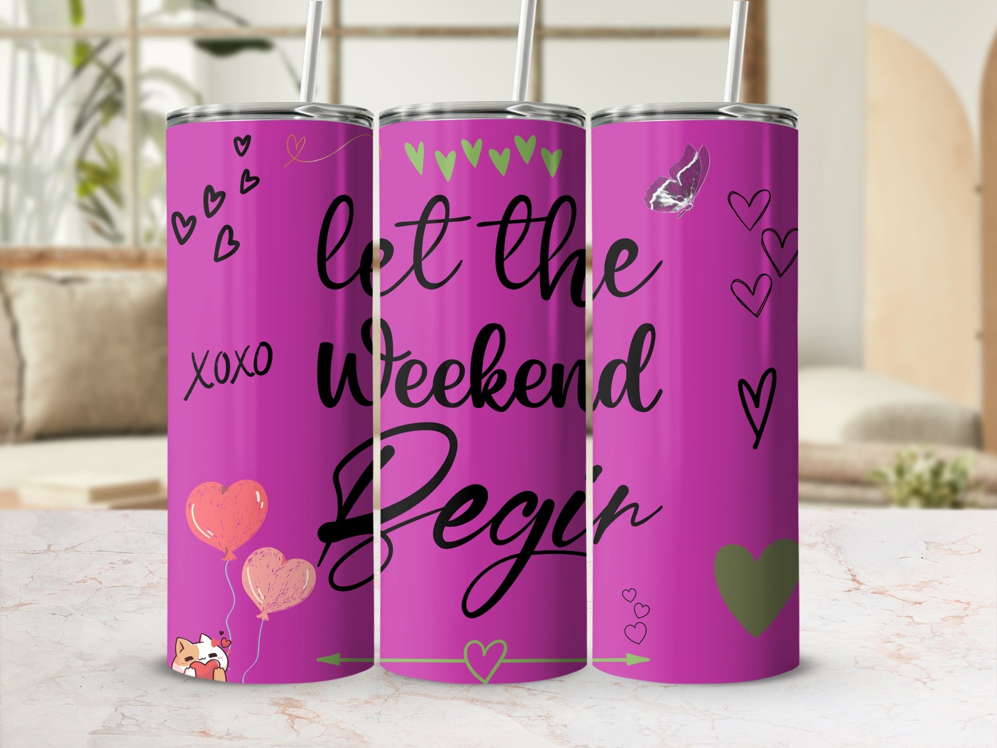 Let the Weekend Begin XOXO Hearts Balloon product