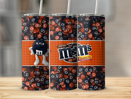 Chicago M and Ms Winning Size Design Themed Tumblers