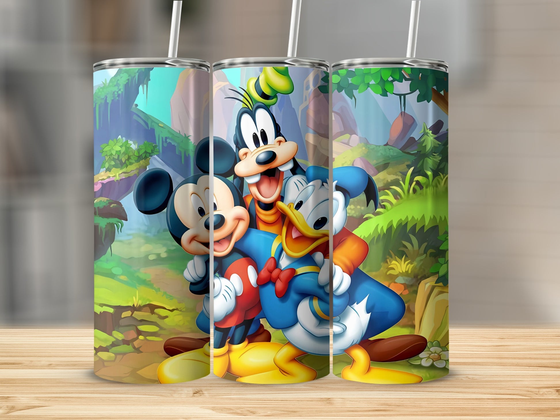 Mickey Goofy and Donald Cartoon Tumbler product