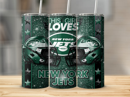 This Girl Loves New York Jets Football Helmets Tumblers