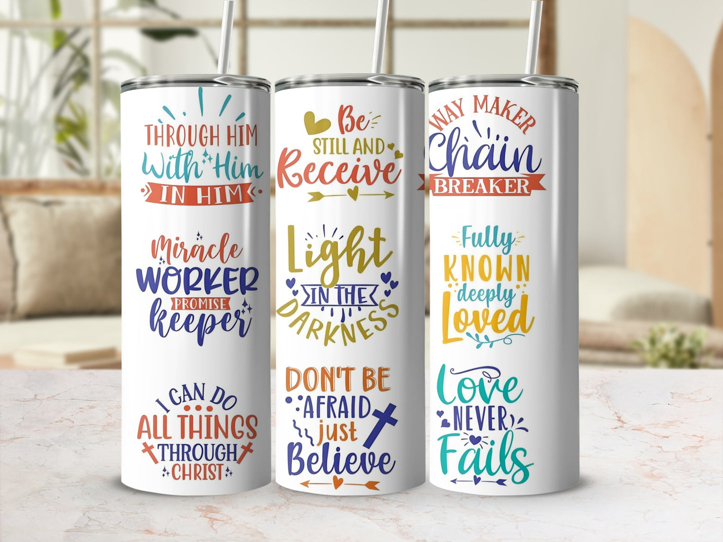 Inspirational Quotes Design Stainless Steel Tumbler
