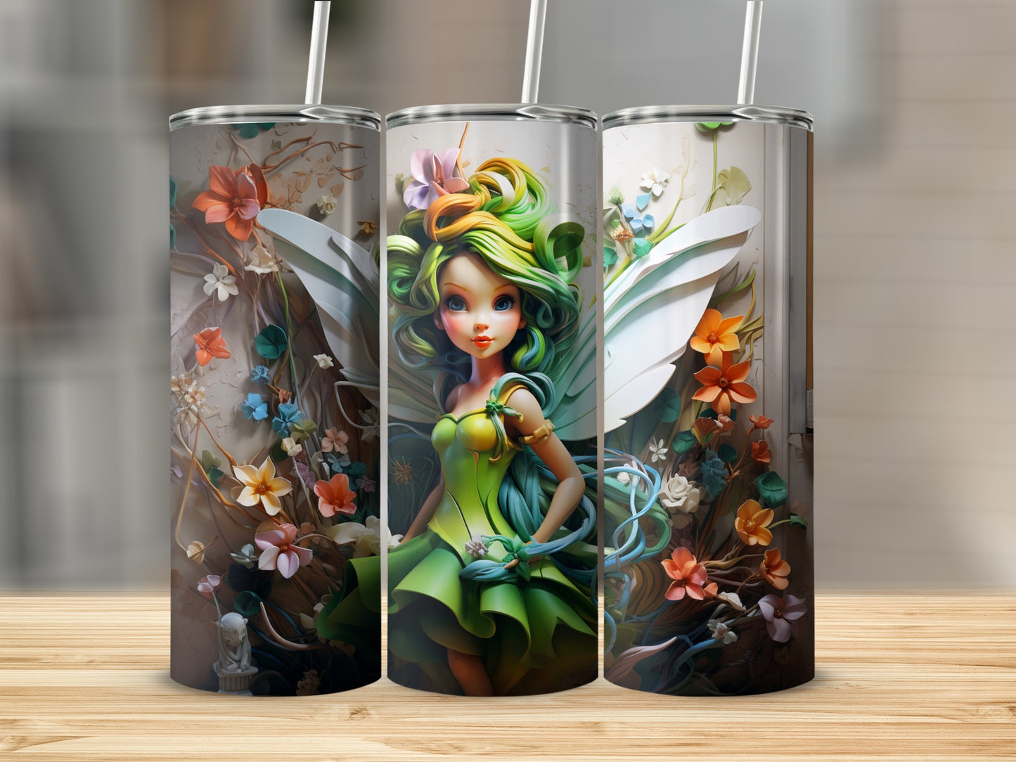 Enchanting Fairy Design Tall Slim Tumbler Product