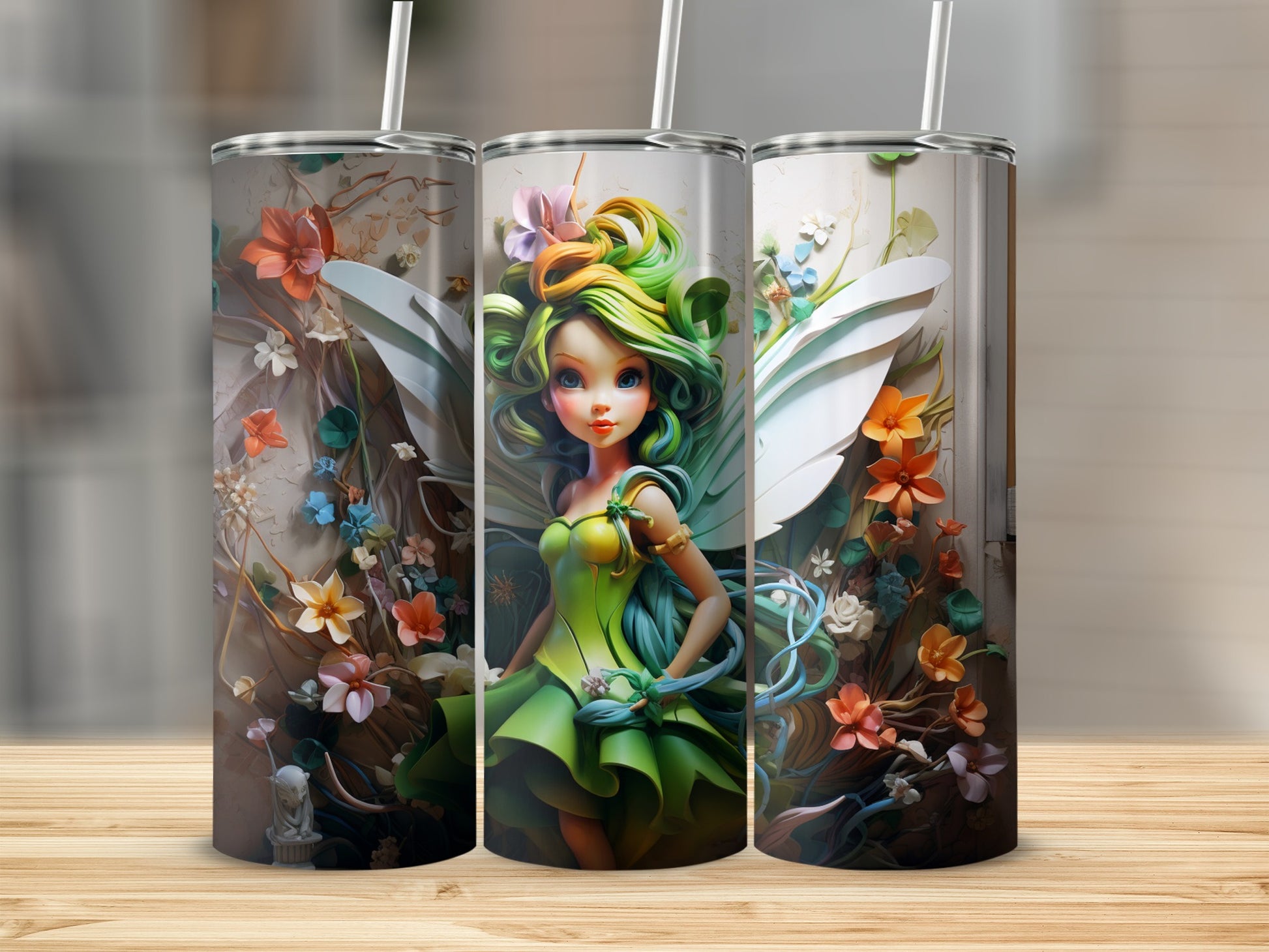 Enchanting Fairy Design Tall Slim Tumbler Product
