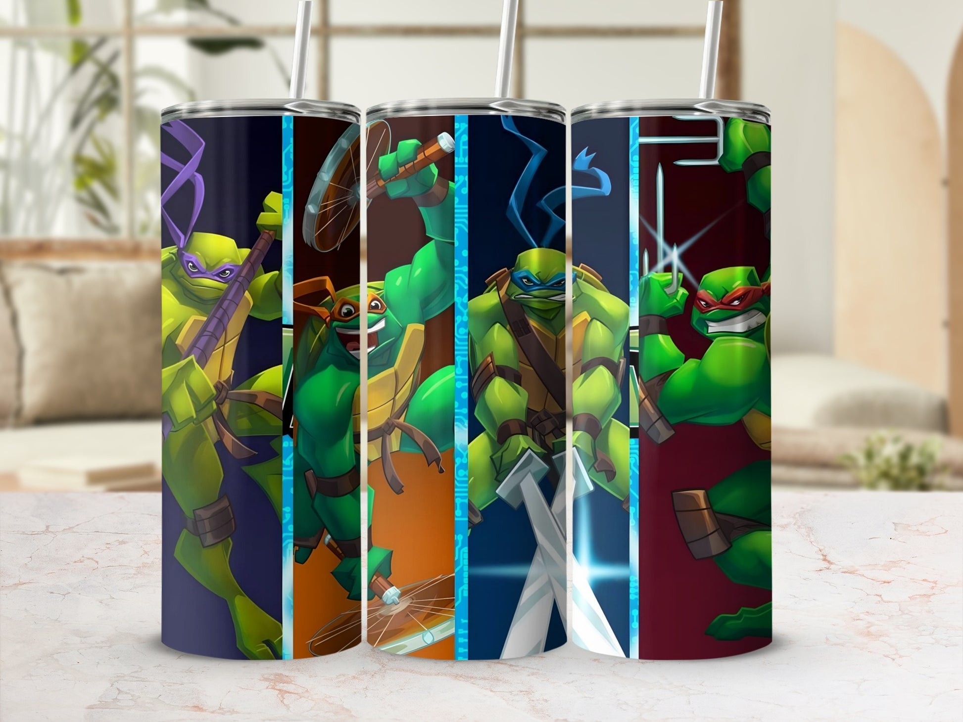 Teenage Mutant Ninja Turtles Tumbler Set with Straws