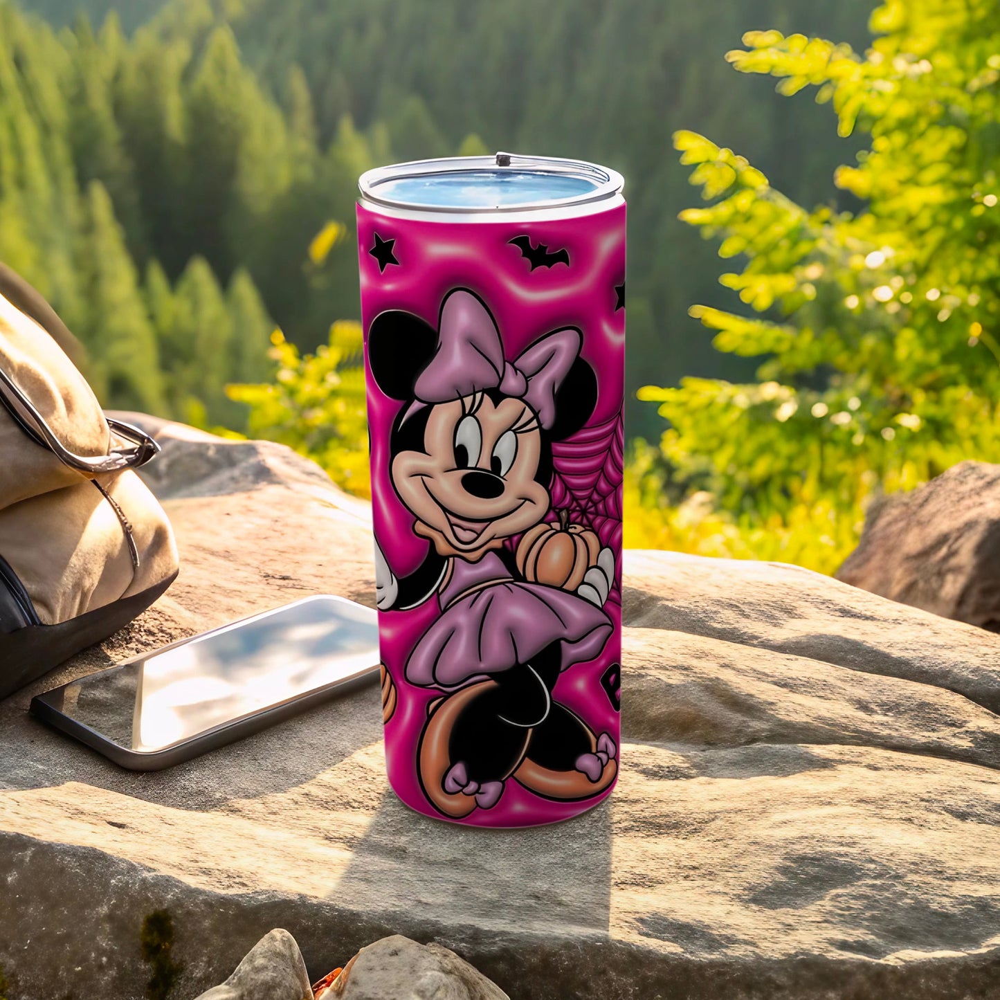 Cute Minnie Mouse Design Travel Tumbler for Kids and Adults