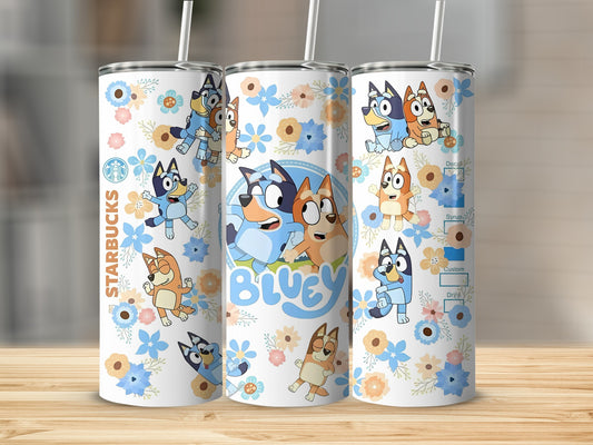 Bluey Themed Starbucks Custom Tumbler Cup for Kids