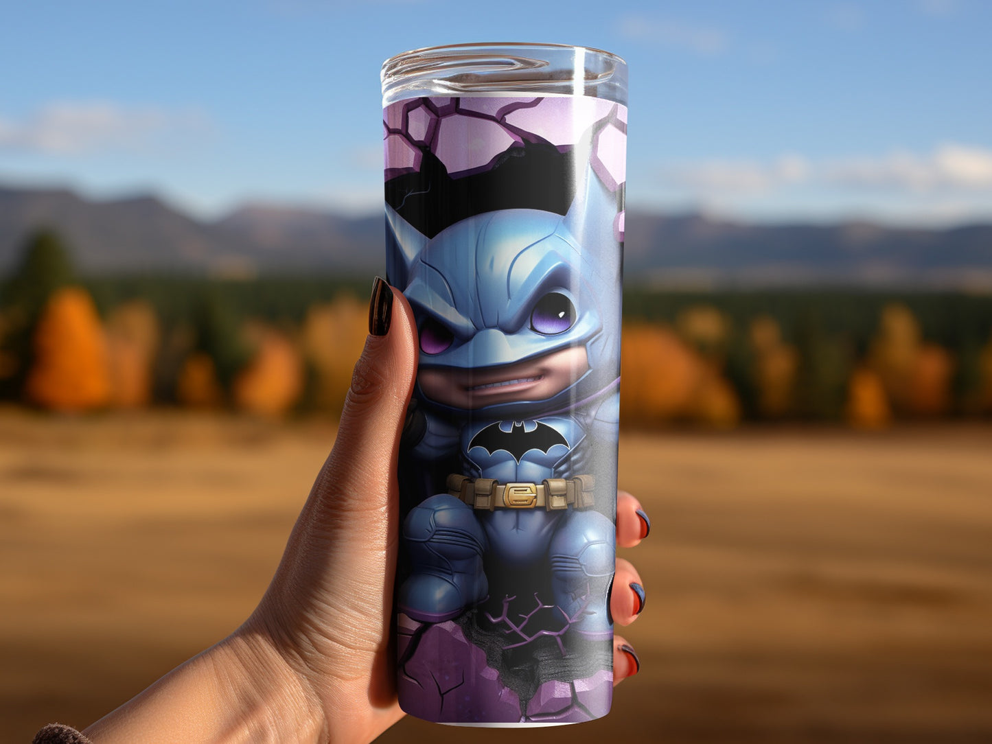 Cute Chibi Superhero Tumbler With Fun Design