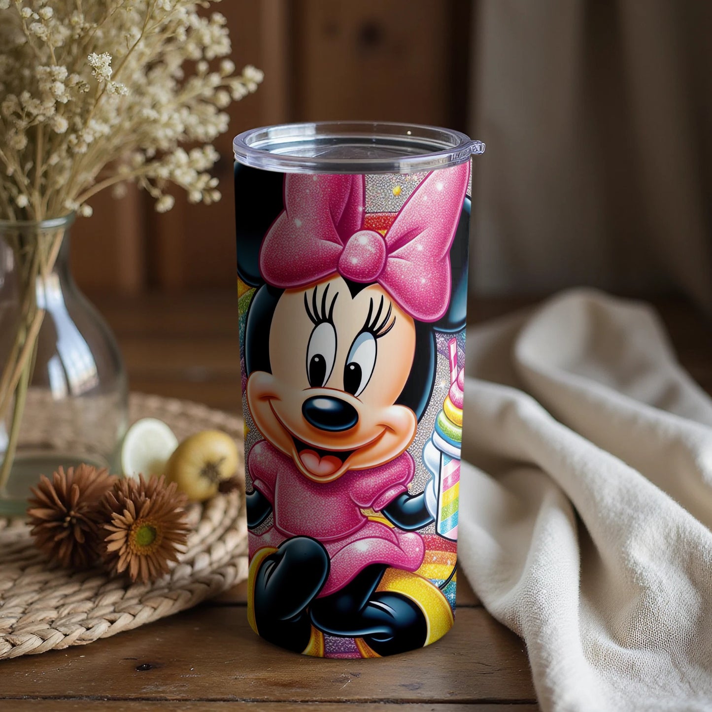 Colorful Minnie Mouse Tumbler for Everyday Use