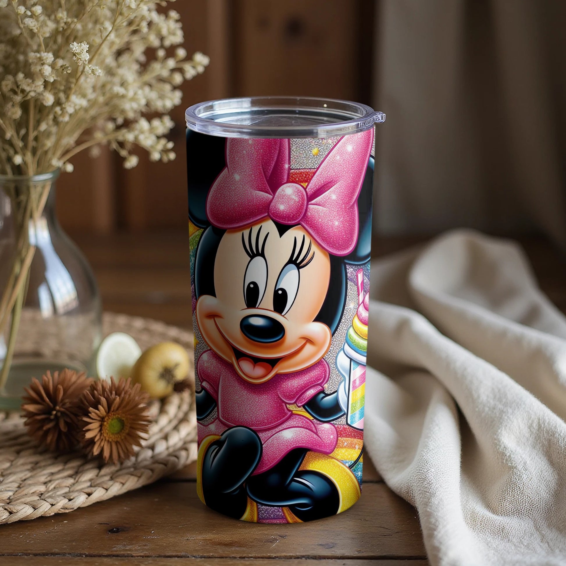 Colorful Minnie Mouse Tumbler for Everyday Use