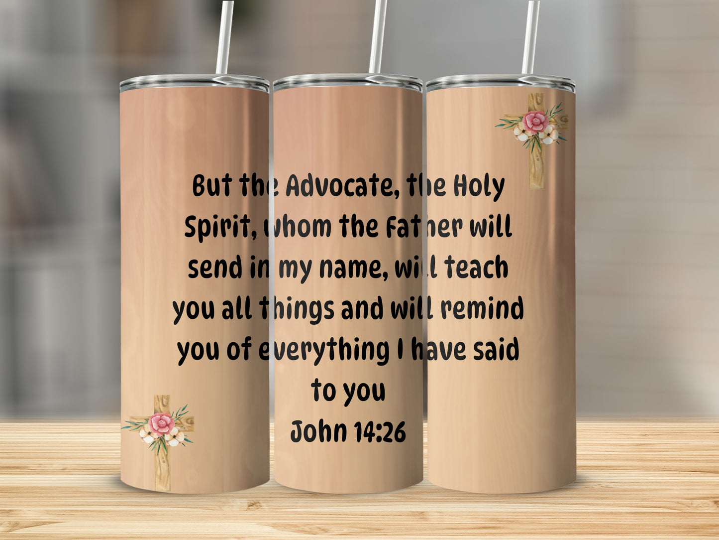 Christian John 14:26 Stainless Steel Tumbler
