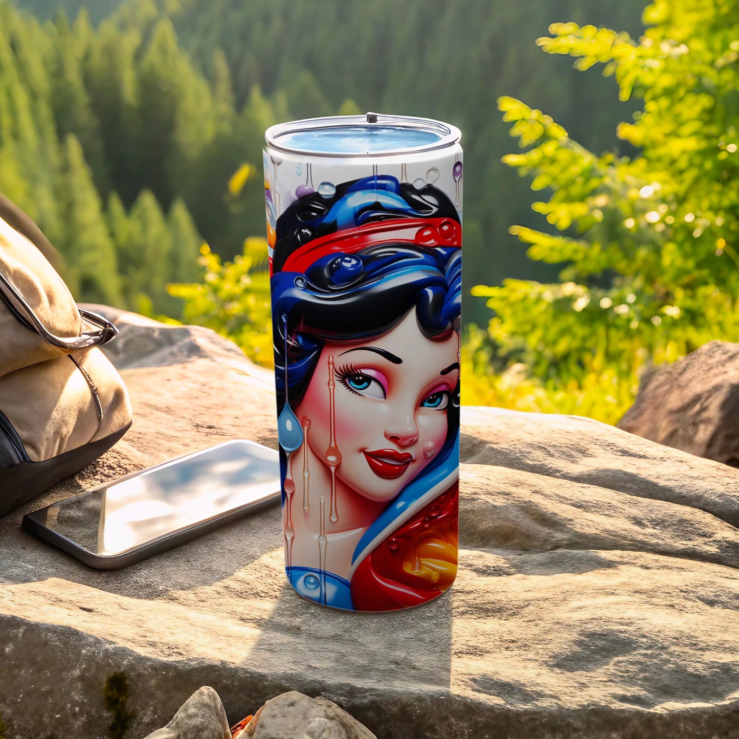 Vibrant Princess Character Art Travel Tumbler