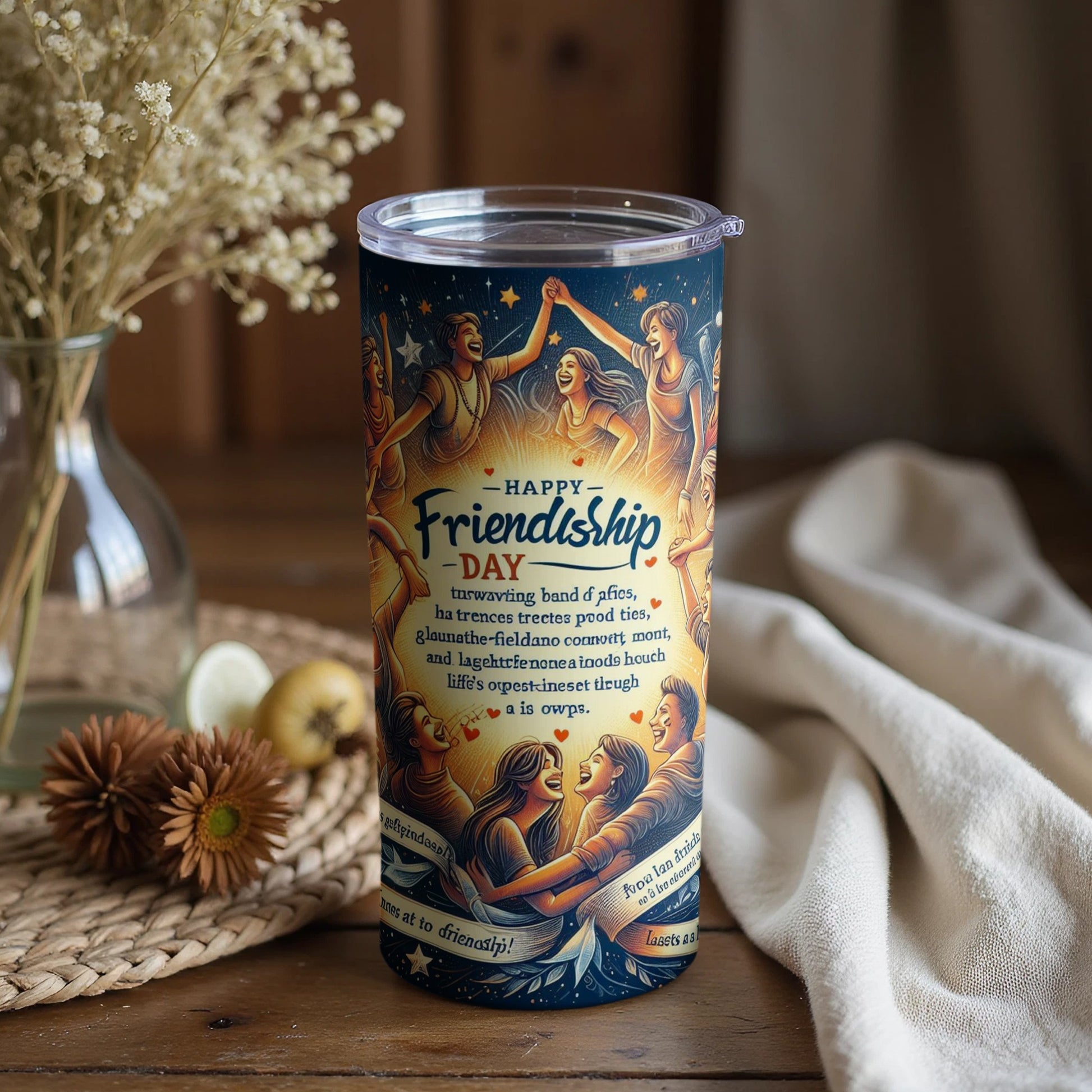Happy Friendship Day Insulated Tumbler for Special Celebration