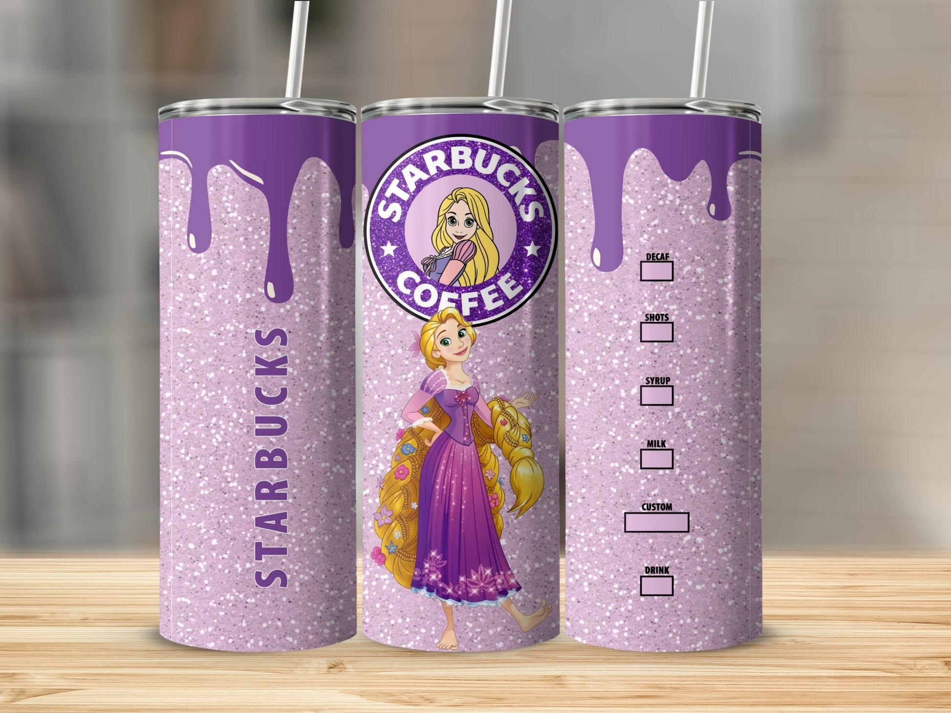 Rapunzel Themed Starbucks Coffee Stainless Steel Tumbler