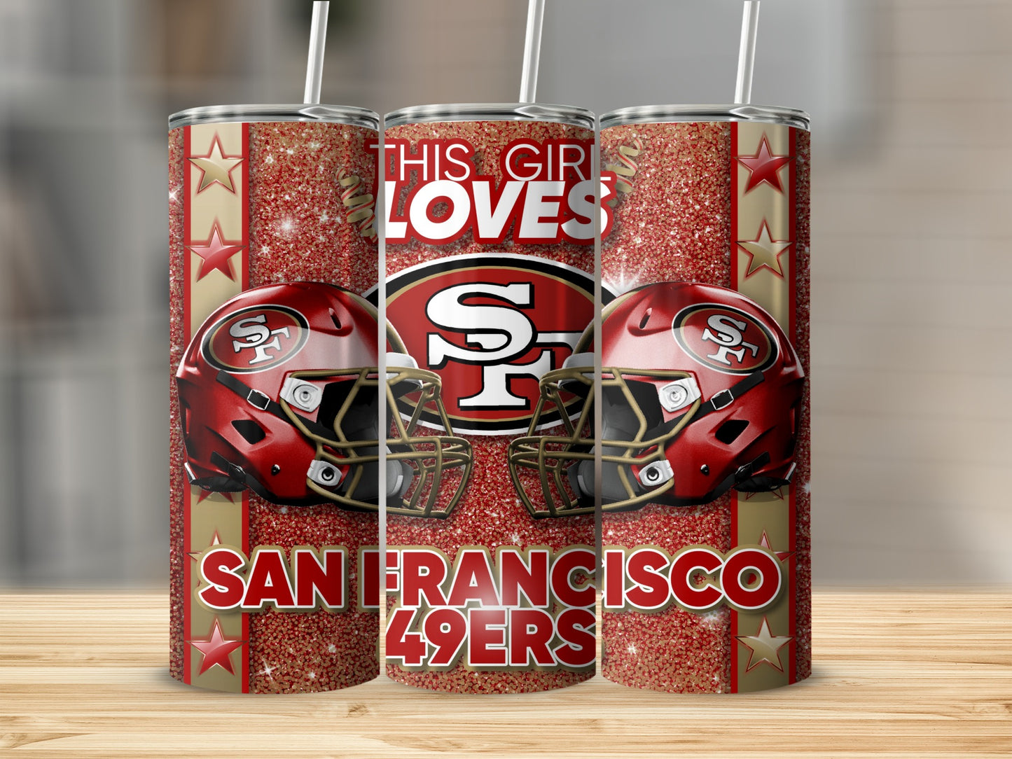 This Girl Loves San Francisco 49ers Helmets Team Tumblers